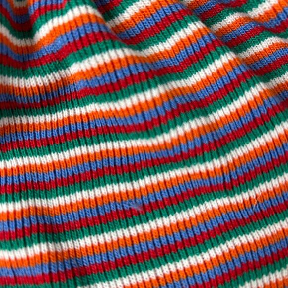 ZARA Striped Knit Baby Doll Mini Dress Sz S Boho Beachy Resort Y2K Swim Coverup - Picture 7 of 7